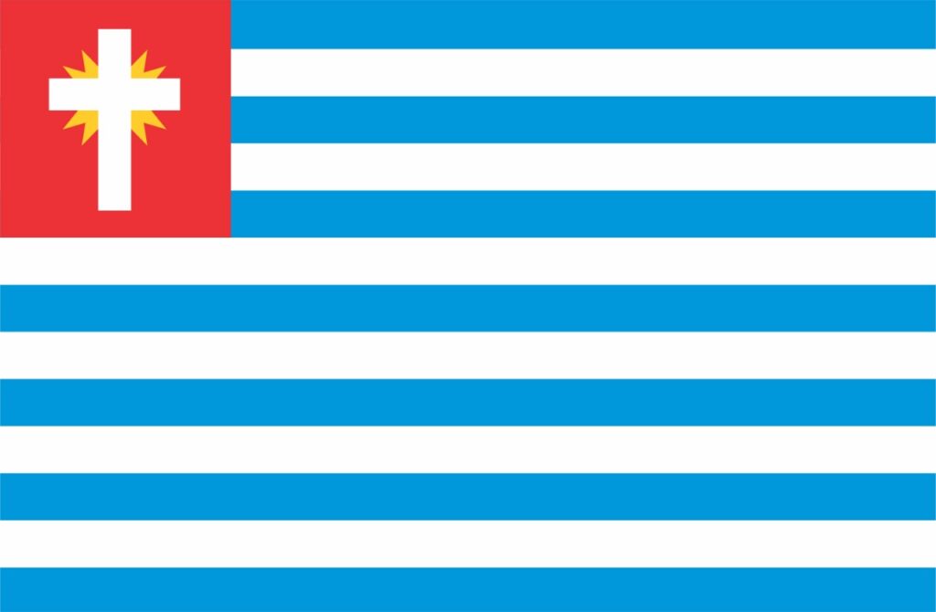 Bandeira de Ubatuba - Cores do Tangará Dançador