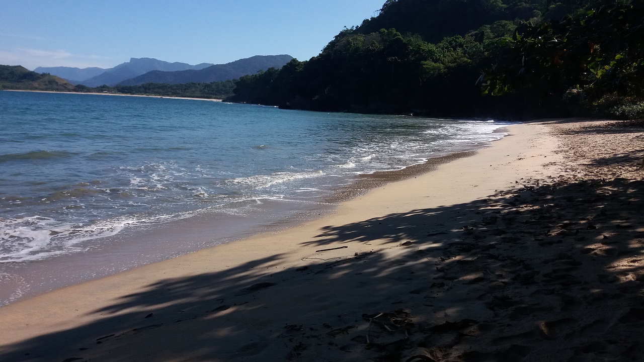 Praia do Alto e a visão da Serra do Mar com destaque para o Pico do Corcovado