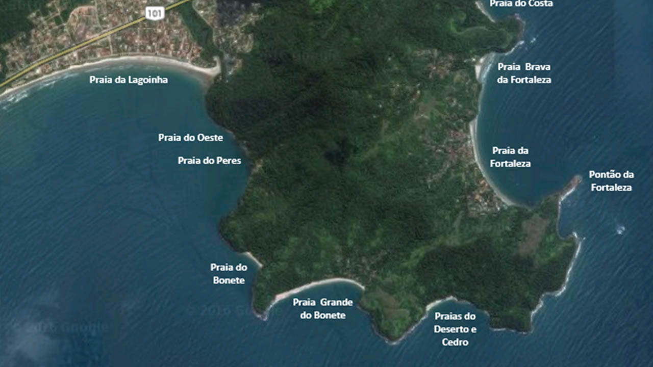 Mapa da Trilha das 7 Praias