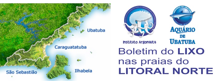 O Instituto Argonauta realiza o Boletim do Lixo no litoral norte de SP