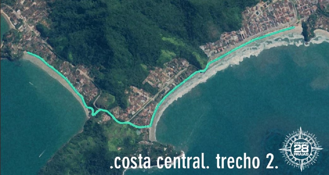 Trecho 2 do Desafio 28 Praias Costa Central - Praia da Enseada até a Praia Grande