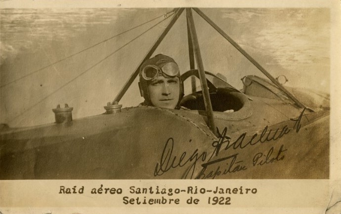 Raid Santiago - Rio - Capitão Aracena - Imagem extraída de http://www.bibliotecanacionaldigital.gob.cl/bnd/629/w3-article-614135.html