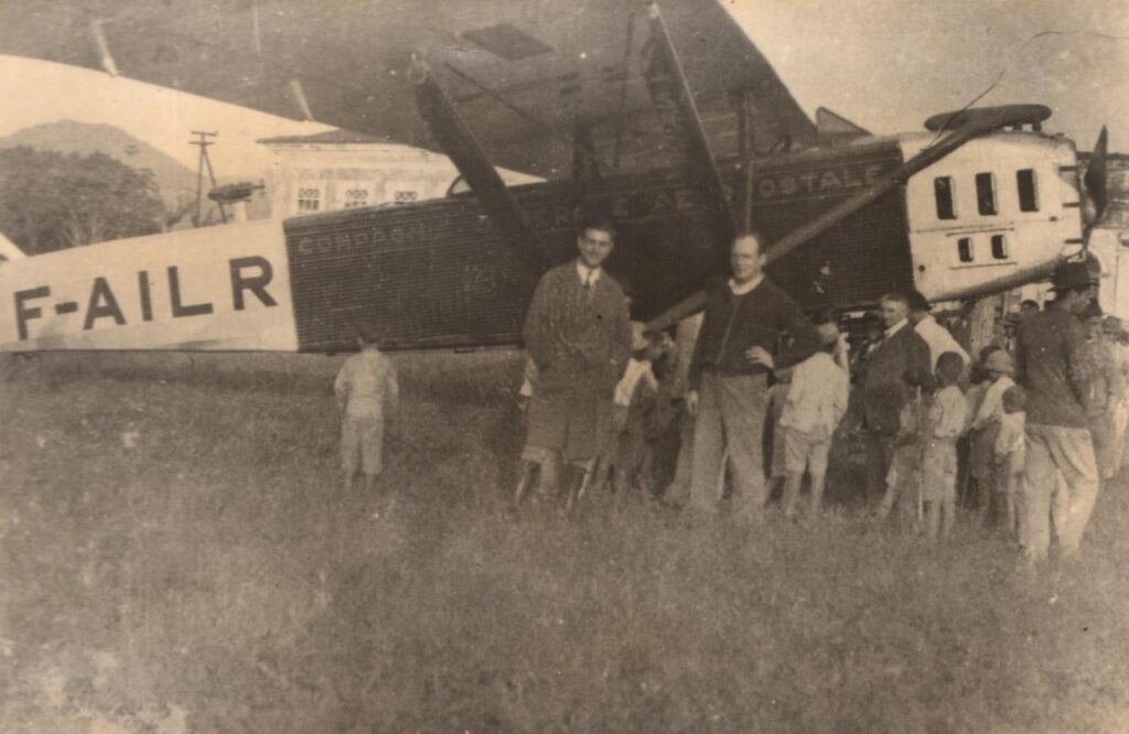 Pouso do avião em 1933 em Ubatuba
