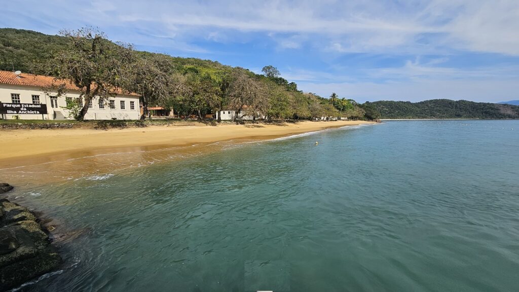 Chegada a Ilha Anchieta