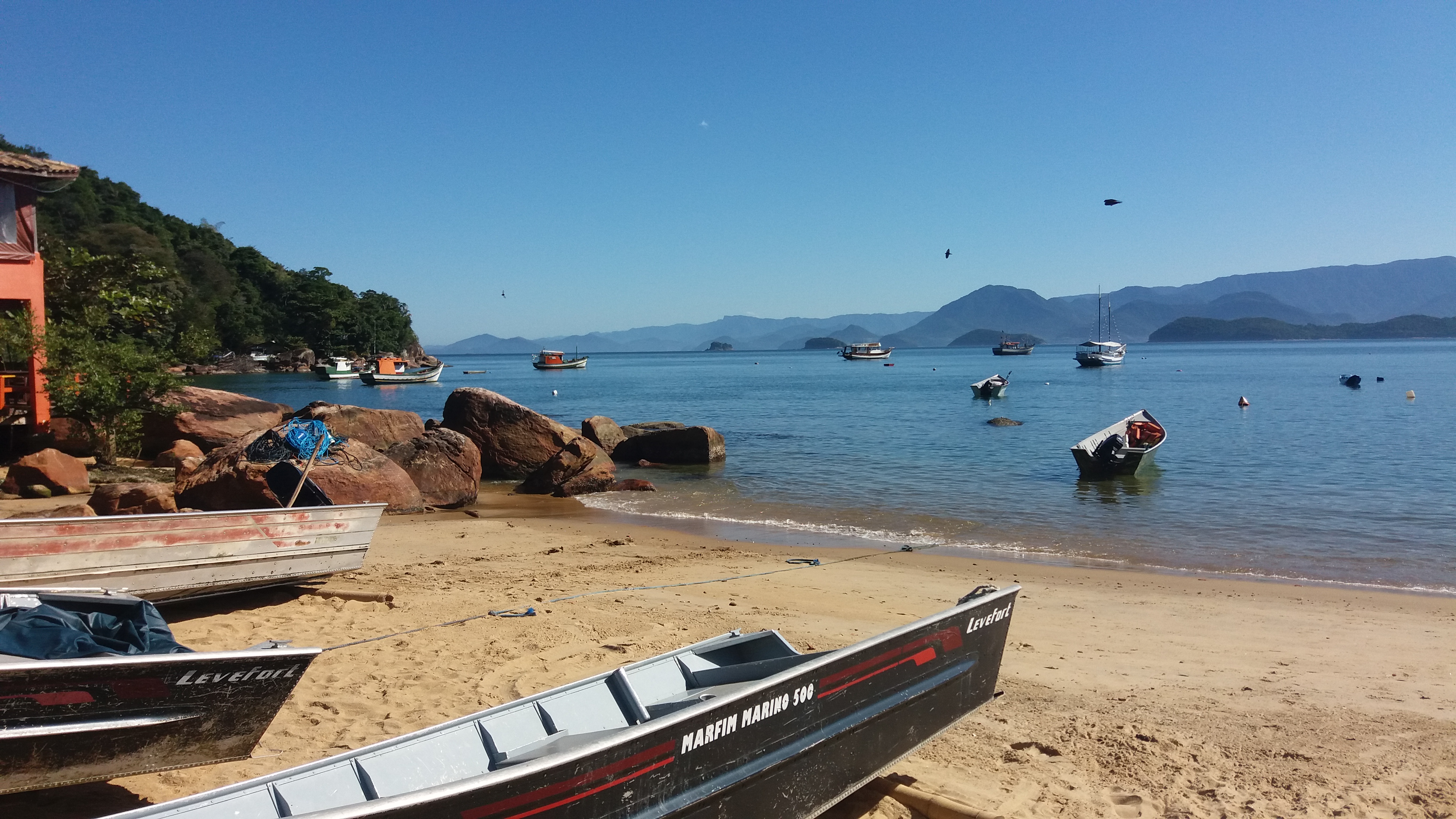 Canto esquerdo da Praia de Picinguaba