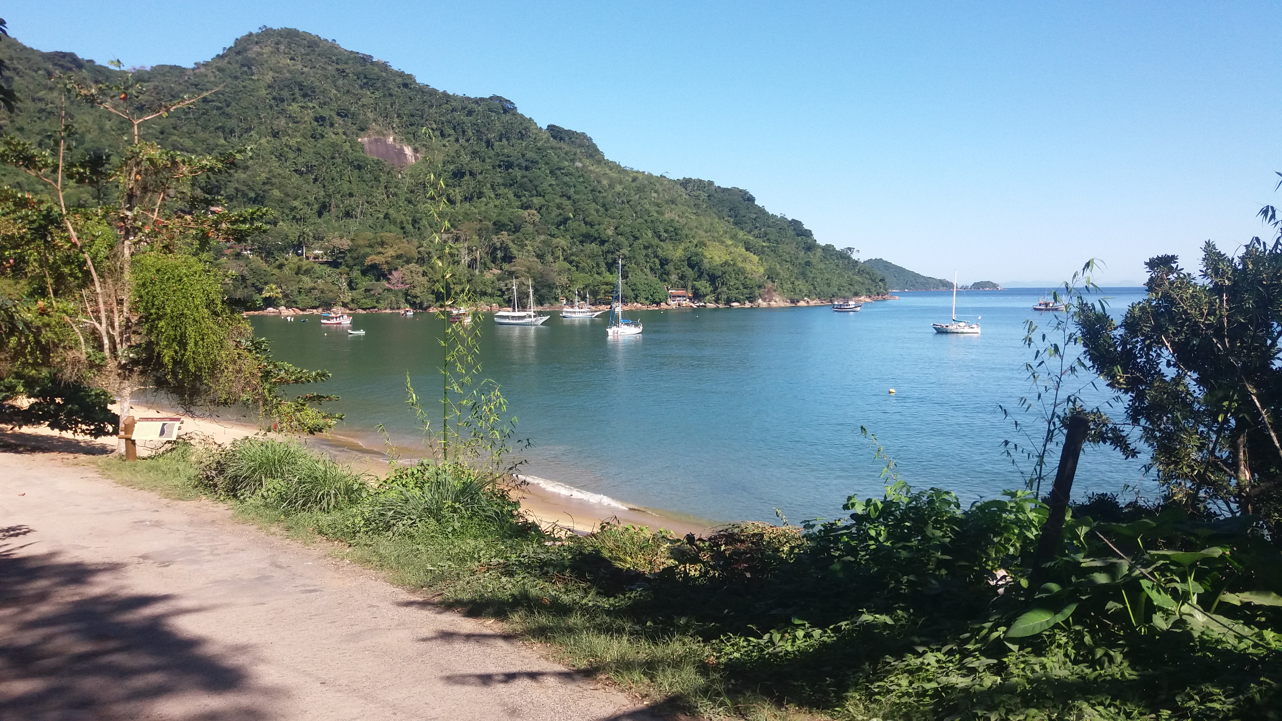 Chegando a Praia de Picinguaba