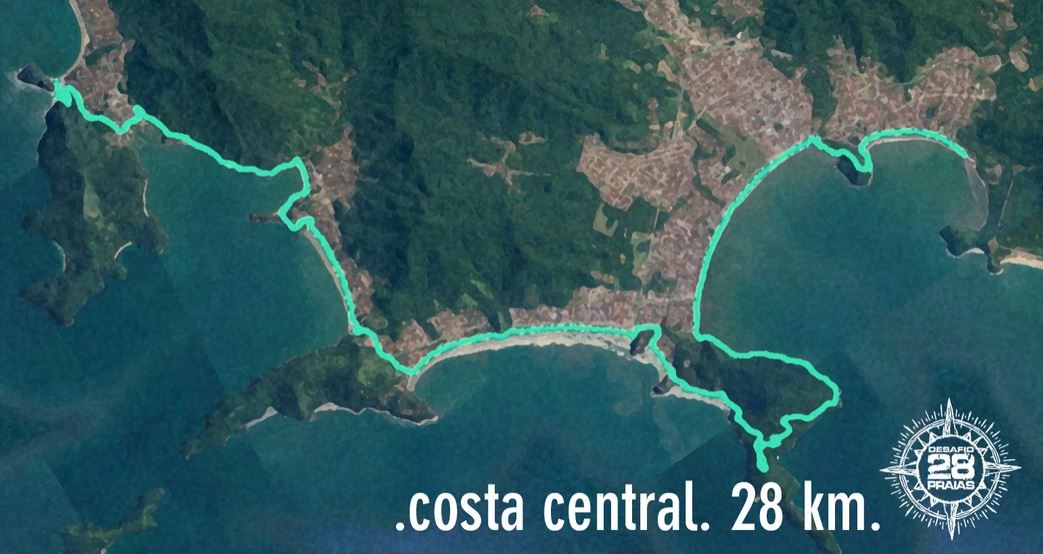 Percurso da Costa Central - Desafio 28 Praias