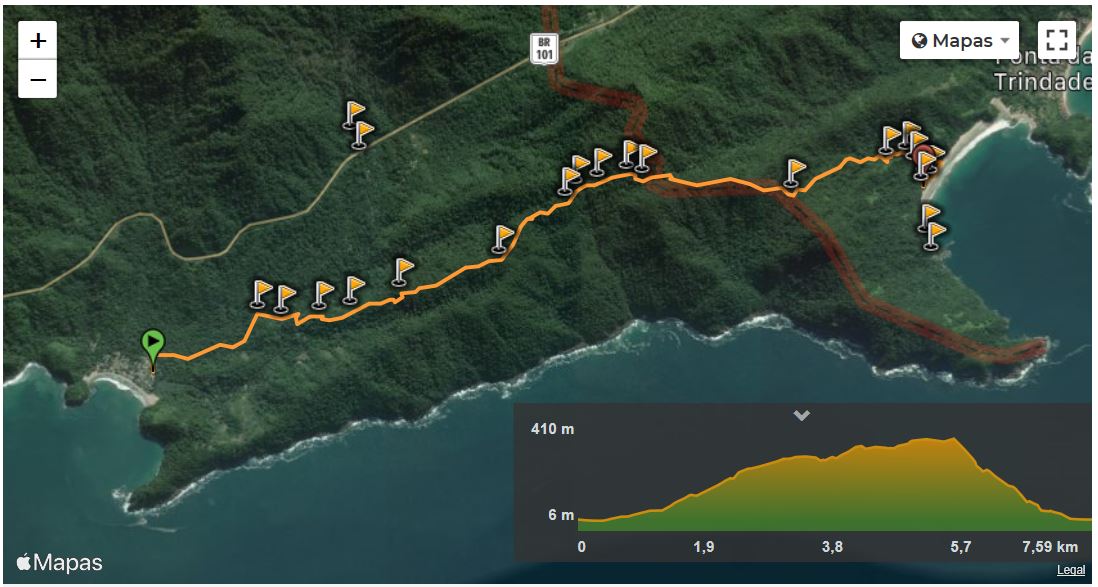 Tracklog - Trilha Camburi - Trindade